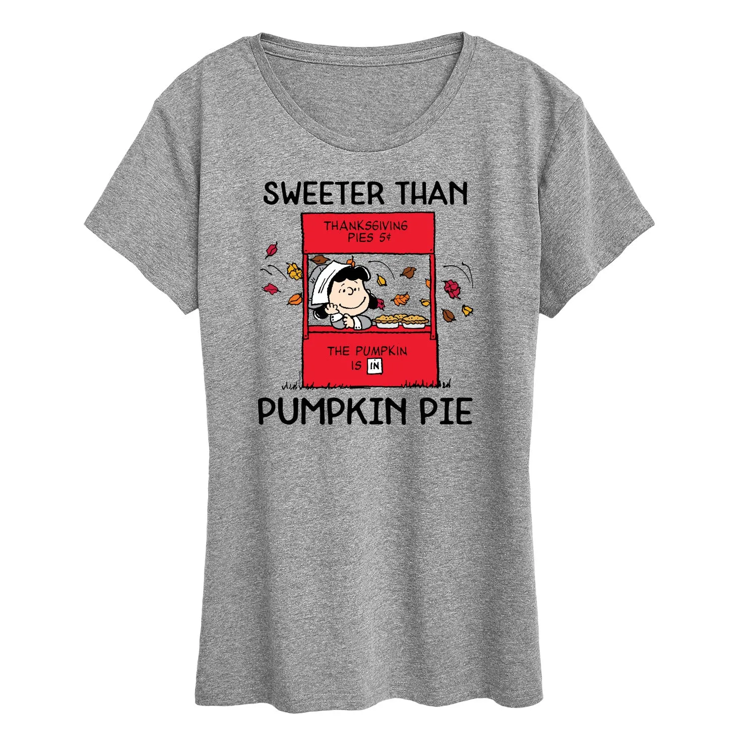 Peanuts - Sweeter Than Pumpkin Pie - Women's Short Sleeve Graphic T-Shirt sold by Zulily product image thumbnail 2