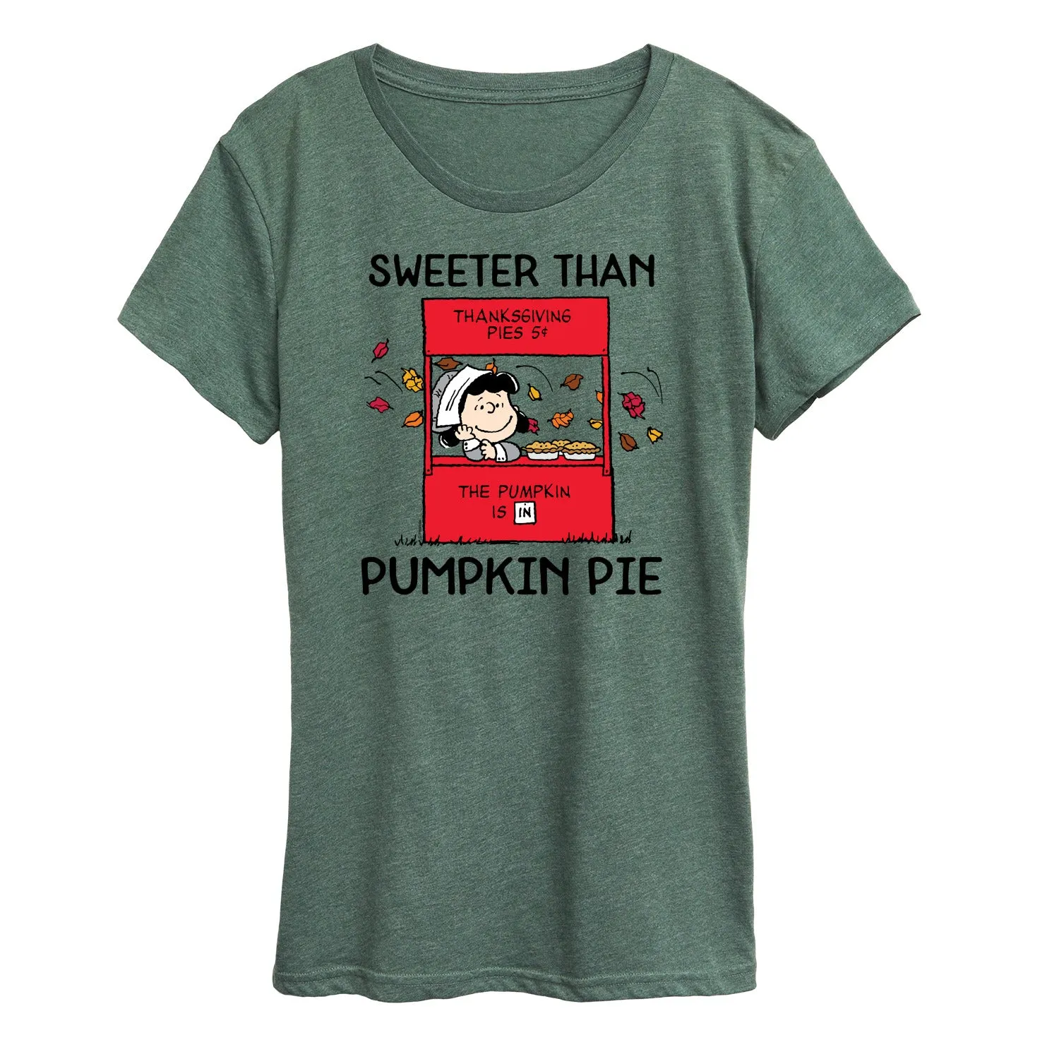 Peanuts - Sweeter Than Pumpkin Pie - Women's Short Sleeve Graphic T-Shirt sold by Zulily product image thumbnail 3