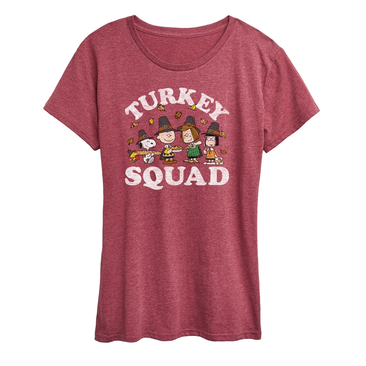 Peanuts - Turkey Squad - Women's Short Sleeve Graphic T-Shirt sold by Zulily product image thumbnail 5