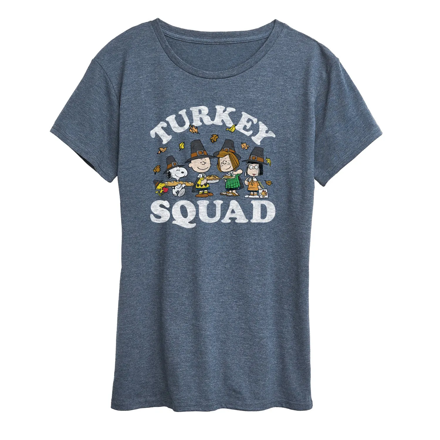 Peanuts - Turkey Squad - Women's Short Sleeve Graphic T-Shirt sold by Zulily product image thumbnail 2