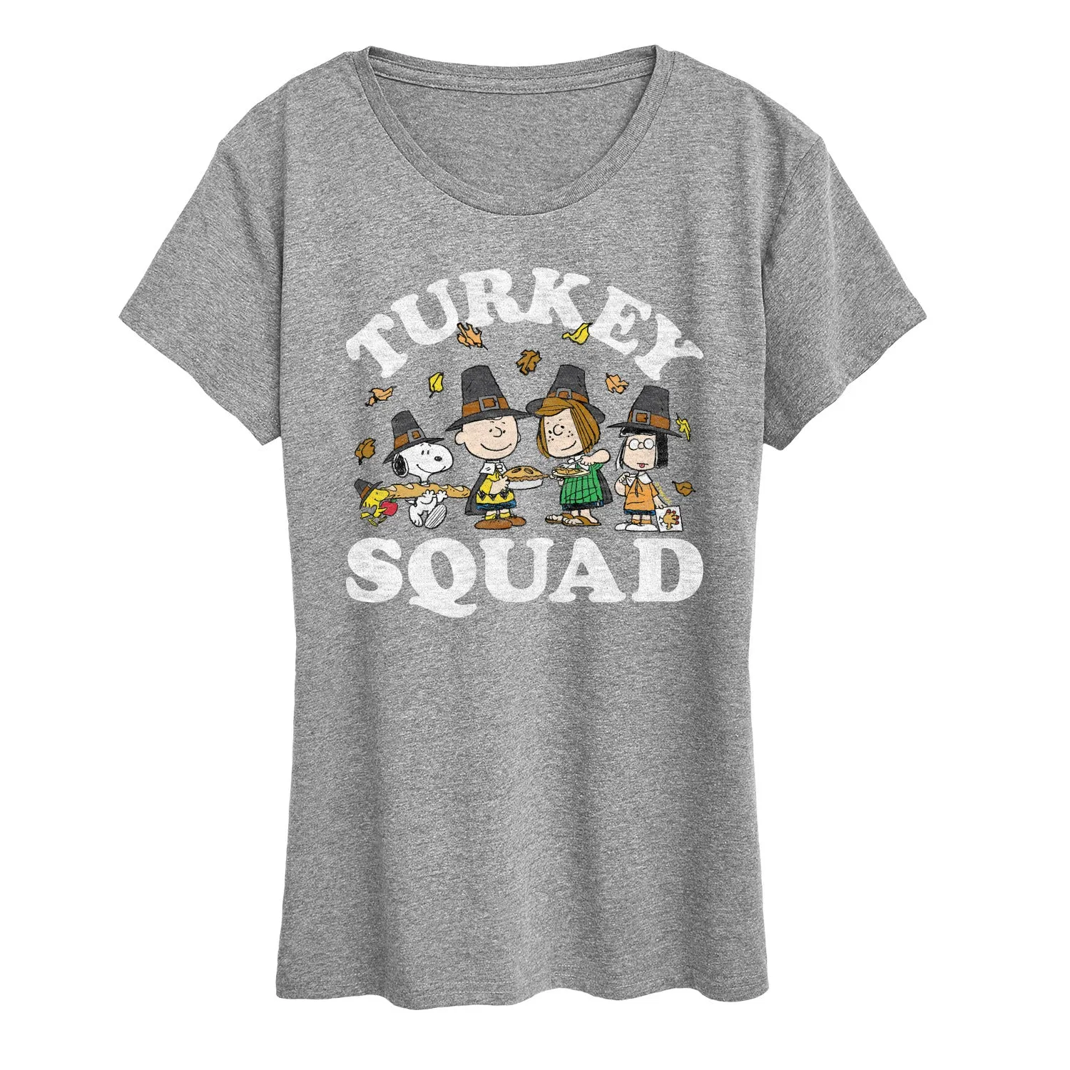 Peanuts - Turkey Squad - Women's Short Sleeve Graphic T-Shirt sold by Zulily product image thumbnail 3