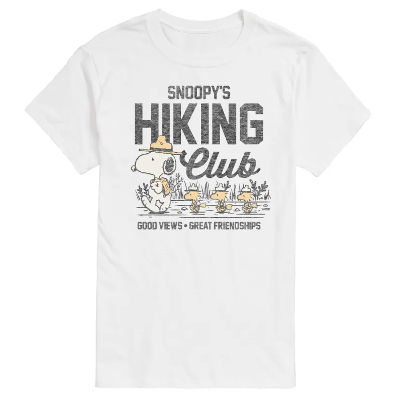 Peanuts - Snoopys Hiking Club - Men's Short Sleeve Graphic T-Shirt sold by Zulily