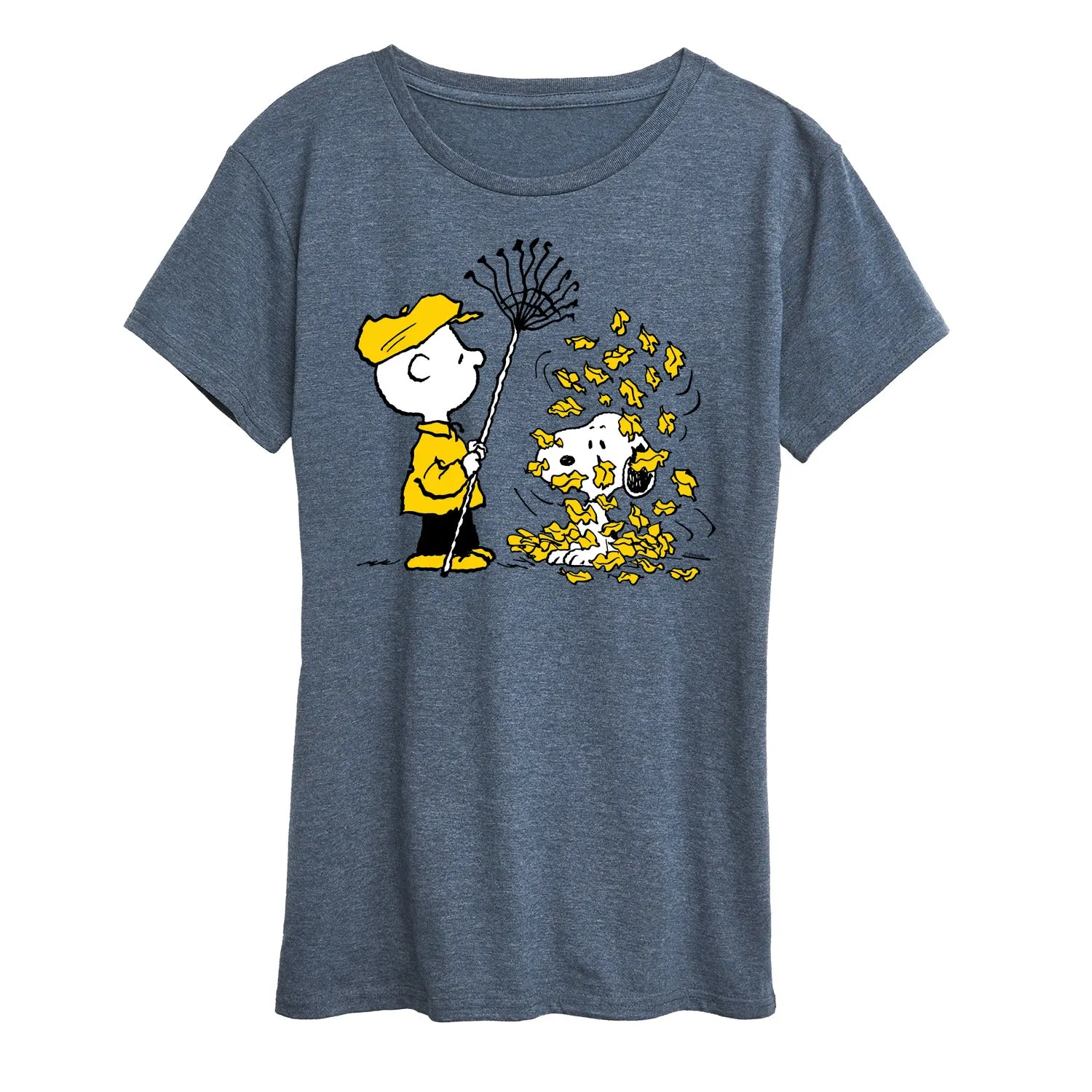 Peanuts - Charlie Brown Snoopy Fall Leaves - Women's Short Sleeve Graphic T-Shirt sold by Zulily product image thumbnail 2
