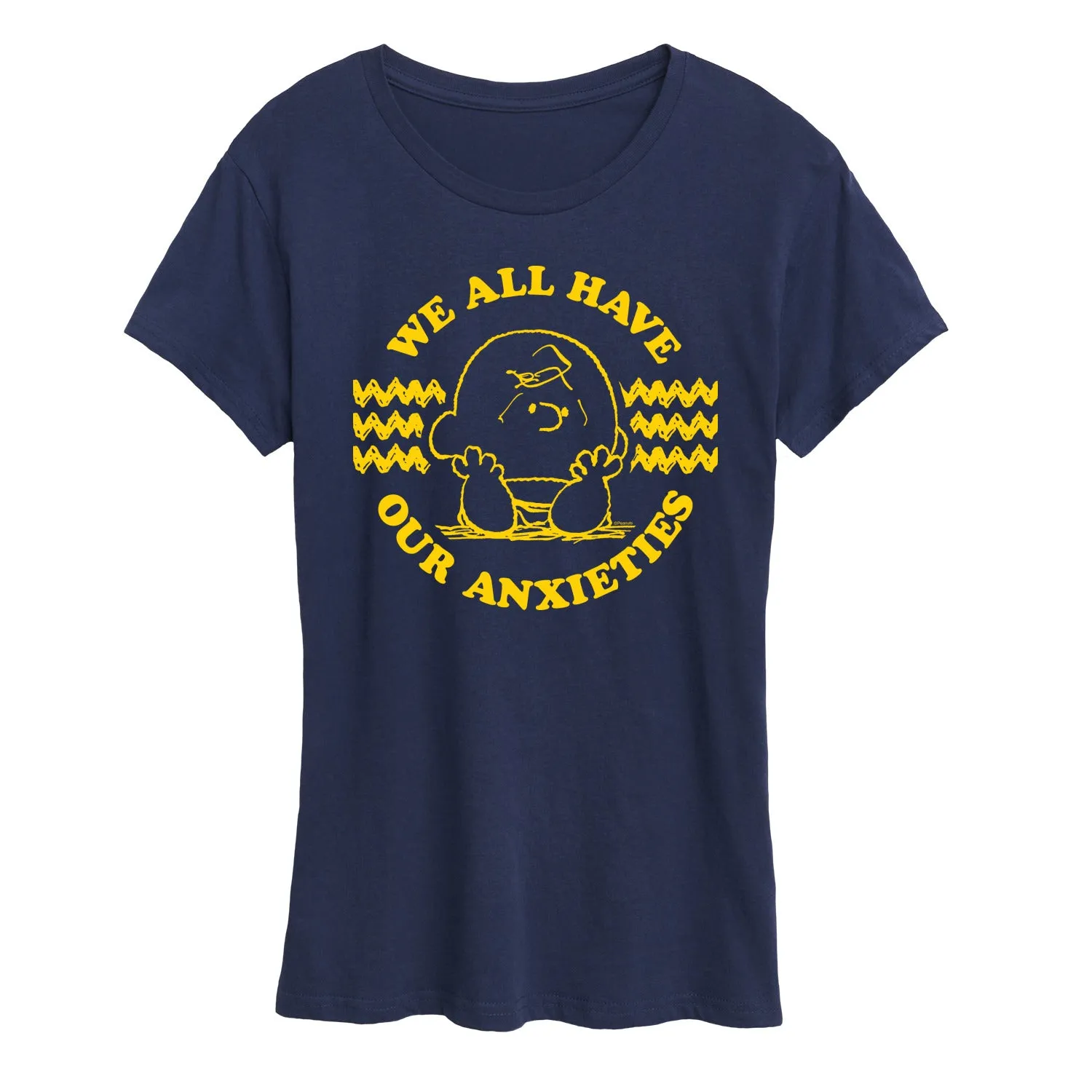 Peanuts - We All Have Our Anxieties - Women's Short Sleeve Graphic T-Shirt sold by Zulily product image thumbnail 3