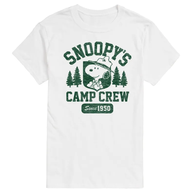Peanuts - Snoopys Camp Crew - Men's Short Sleeve Graphic T-Shirt sold by Zulily