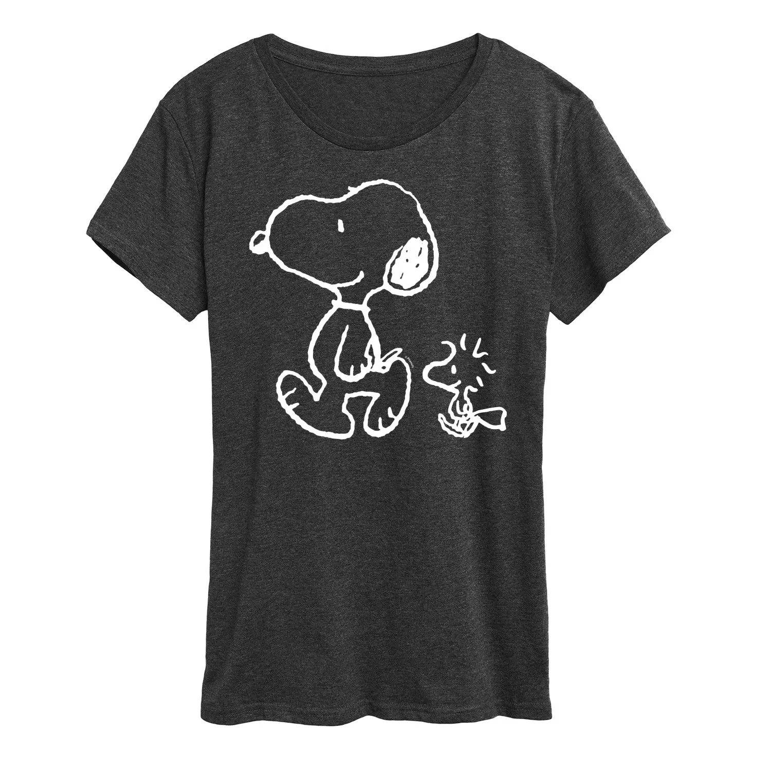 Peanuts - I'll Follow You - Snoopy & Woodstock - Women's Short Sleeve Graphic T-Shirt sold by Zulily product image thumbnail 2