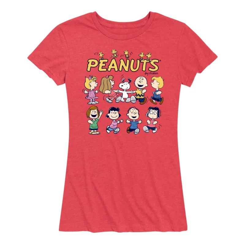 Peanuts - Peanuts Characters - Women's Short Sleeve Graphic T-Shirt sold by Zulily