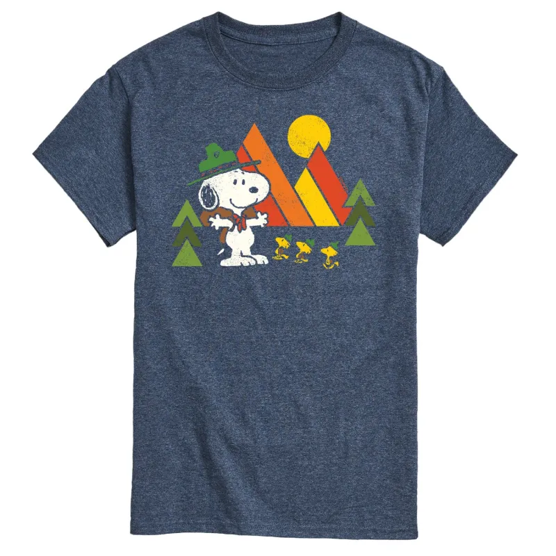 Peanuts - Retro Trailbrazers - Men's Short Sleeve Graphic T-Shirt sold by Zulily