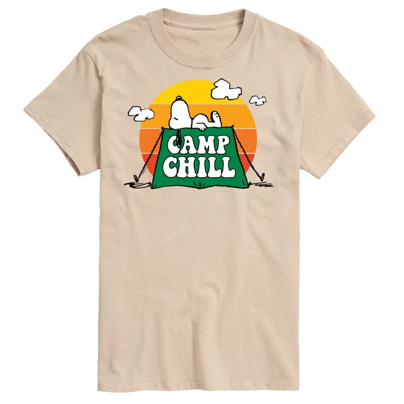 Peanuts - Camp Chill - Men's Short Sleeve Graphic T-Shirt sold by Zulily