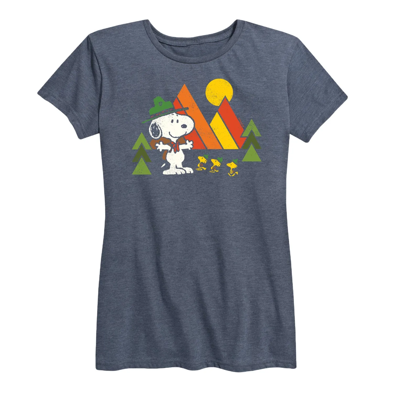 Peanuts - Retro Snoopy and Woodstock Forest - Women's Short Sleeve Graphic T-Shirt sold by Zulily product image thumbnail 4