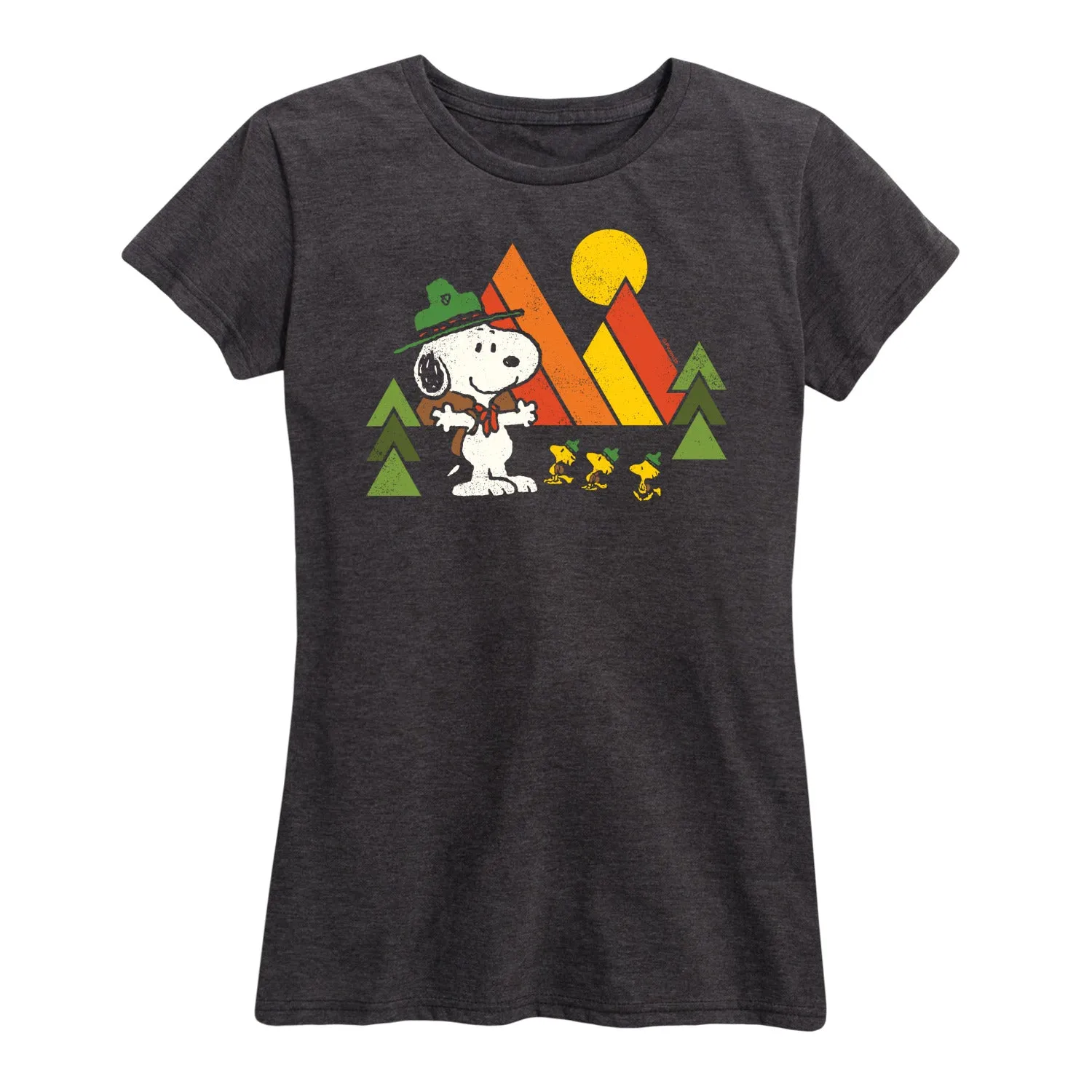 Peanuts - Retro Snoopy and Woodstock Forest - Women's Short Sleeve Graphic T-Shirt sold by Zulily product image thumbnail 5
