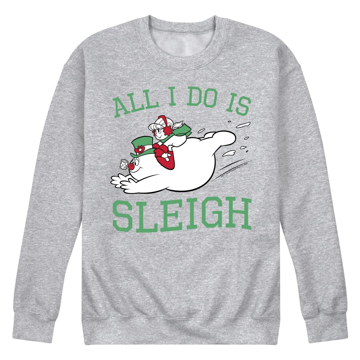 Frosty The Snowman - Christmas - All I Do Is Sleigh - Men's Crew Neck Fleece Pullover sold by Zulily