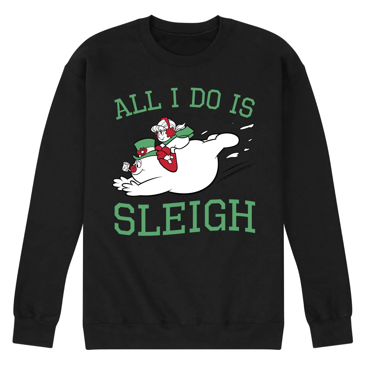 Frosty The Snowman - Christmas - All I Do Is Sleigh - Men's Crew Neck Fleece Pullover sold by Zulily product image thumbnail 2