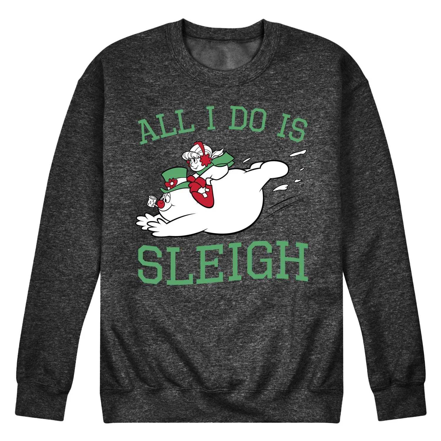 Frosty The Snowman - Christmas - All I Do Is Sleigh - Men's Crew Neck Fleece Pullover sold by Zulily product image thumbnail 3