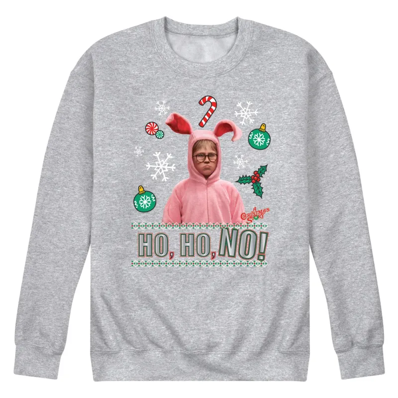A Christmas Story - Ho Ho No Pink Bunny Suit  - Men's Crew Neck Fleece Pullover sold by Zulily