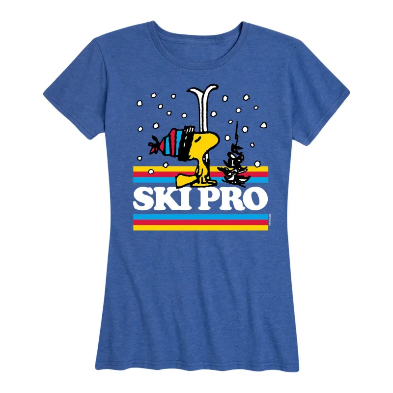 Peanuts - Women's Snoopy Winter Fun Short Sleeve Graphic Tshirts sold by Zulily