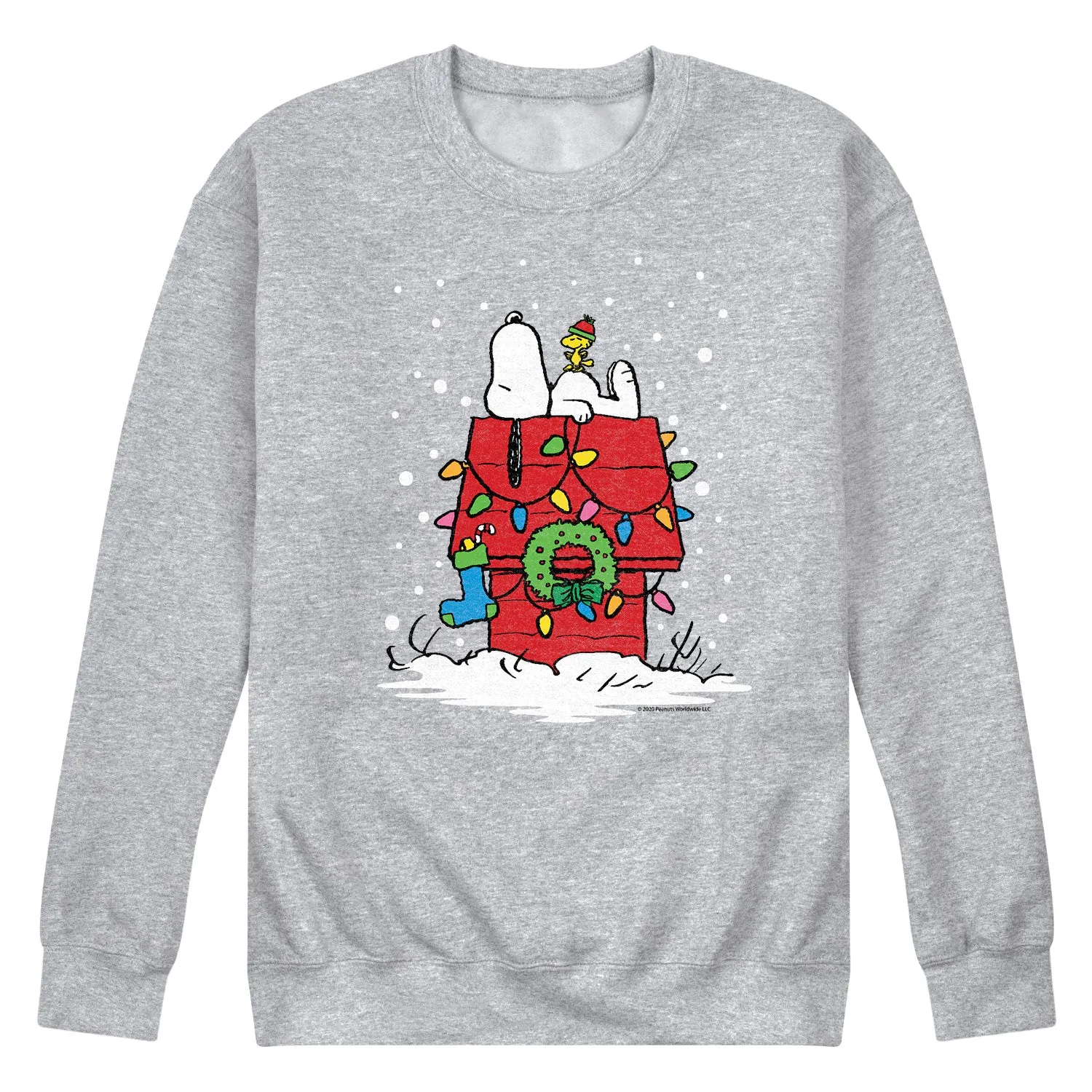 Peanuts - Snoopy Holiday House - Men's Crew Neck Fleece Pullover sold by Zulily product image thumbnail 2