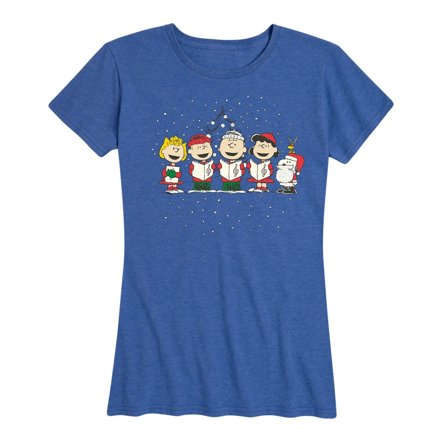 Peanuts - Christmas Caroling - Women's Short Sleeve Graphic T-Shirt sold by Zulily