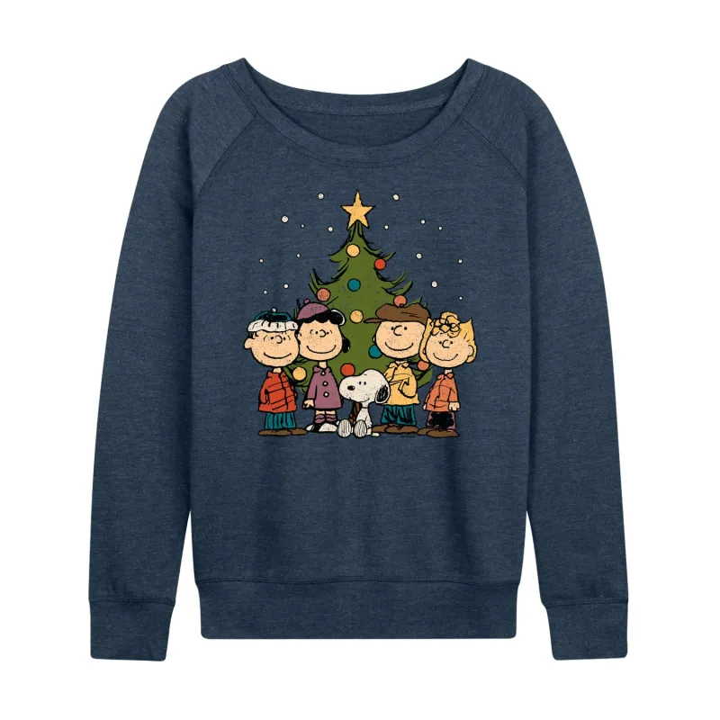 Peanuts - Peanuts Christmas Group - Women's French Terry Long Sleeve Pullover sold by Zulily