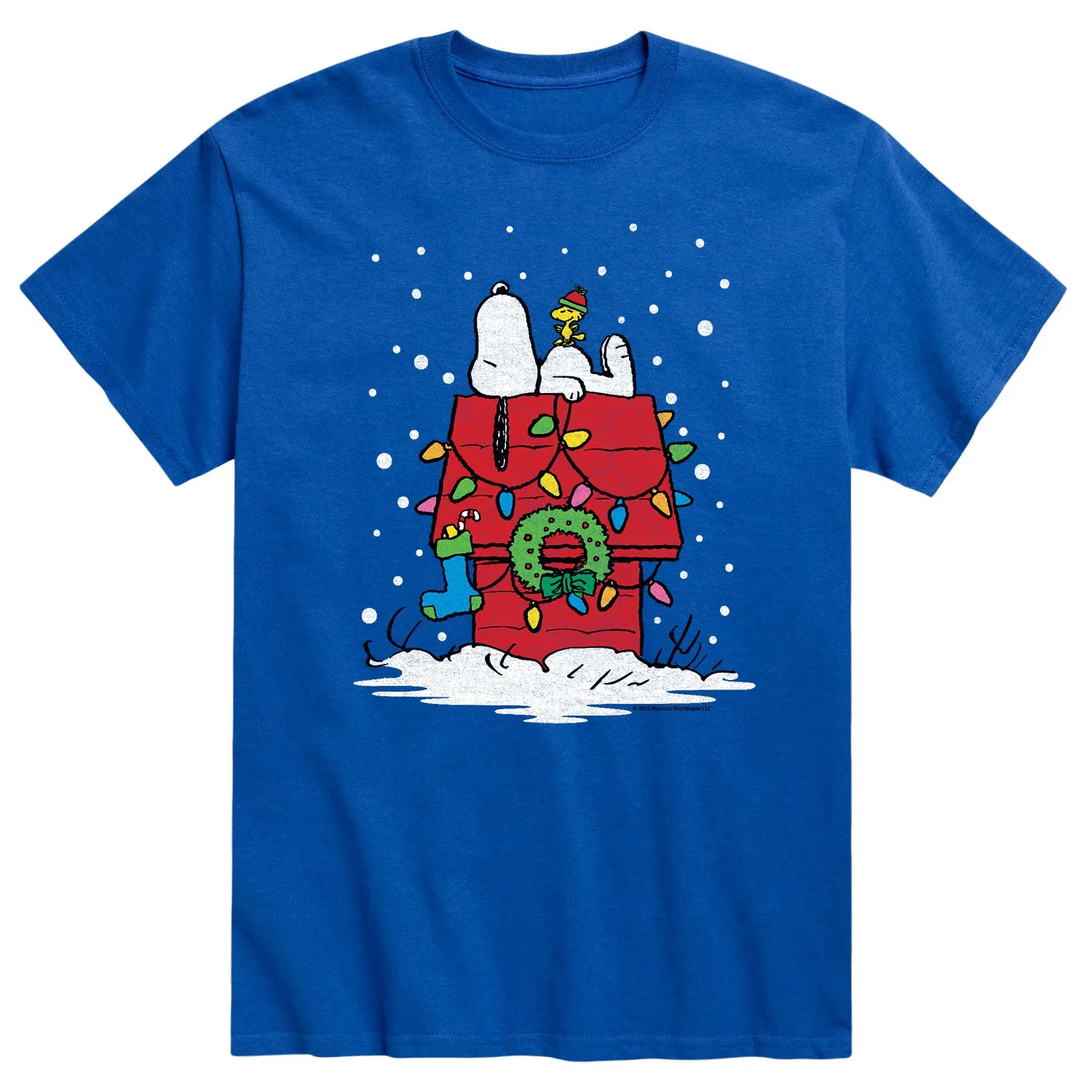 Peanuts - Snoopy Holiday House - Men's Short Sleeve Graphic T-Shirt sold by Zulily