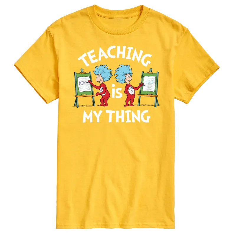 Dr. Seuss - Teaching Is My Thing - Men's Short Sleeve Graphic T-Shirt sold by Zulily