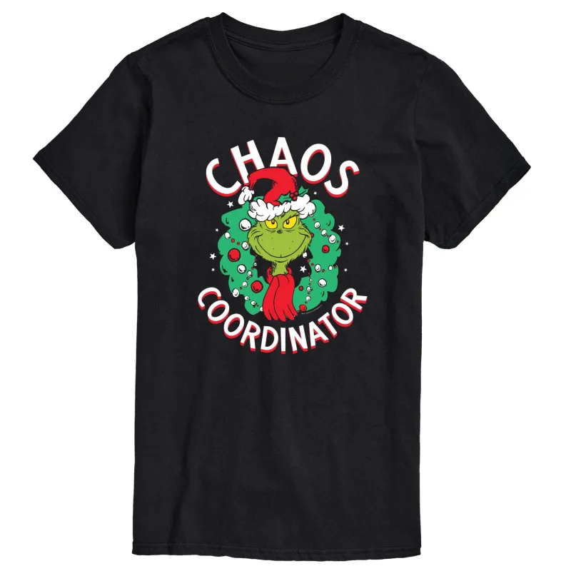 Dr. Seuss - Grinch Chaos Coordinator - Men's Short Sleeve Graphic T-Shirt sold by Zulily