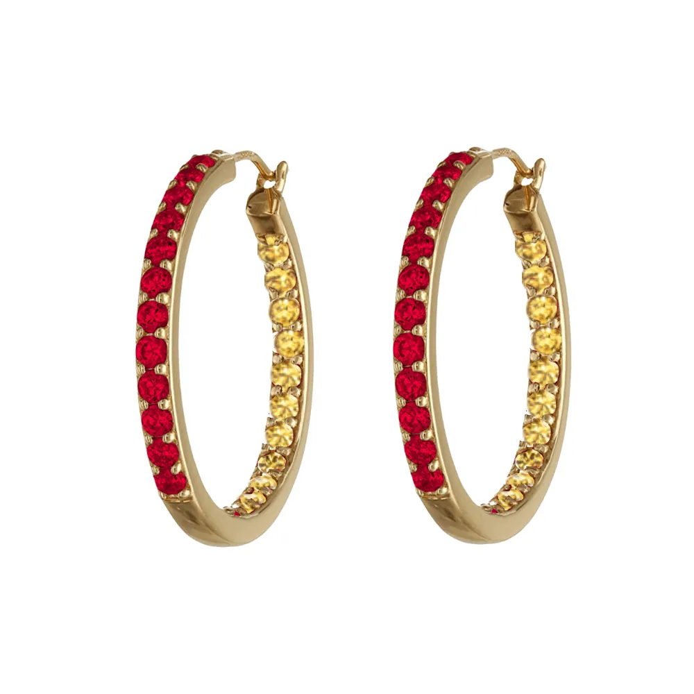 callura - Crystal Double Side Hoop Crystal Earrings made with Swarovski Crystals ‚ 0.95 Inch Diameter sold by Zulily product image thumbnail 4