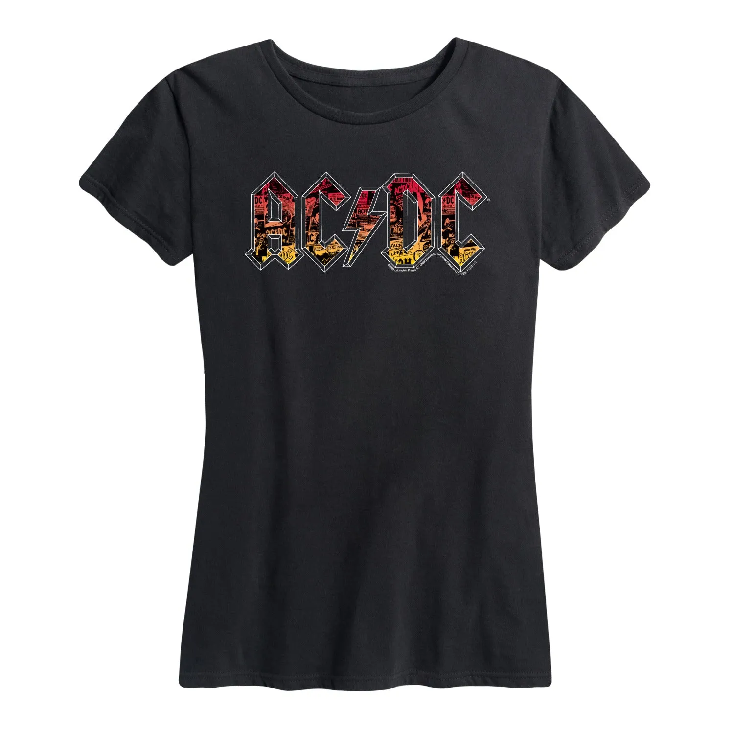 ACDC - Poster Texture - Women's Short Sleeve Graphic T-Shirt sold by Zulily