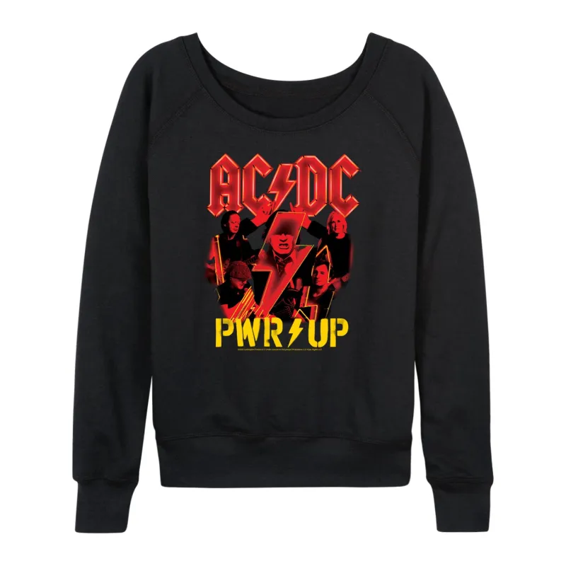 ACDC - Pwr Up - Women's Lightweight French Terry Long Sleeve Shirt sold by Zulily