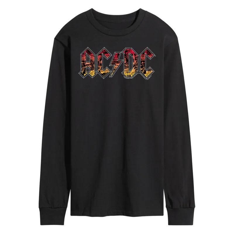 ACDC - Poster Texture - Men's Long Sleeve T-Shirt sold by Zulily