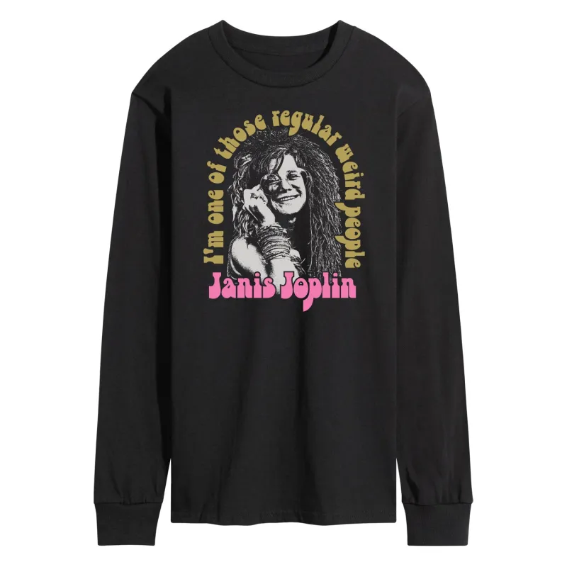 Janis Joplin - One Of Those Regular Weird People - Men's Long Sleeve T-Shirt sold by Zulily