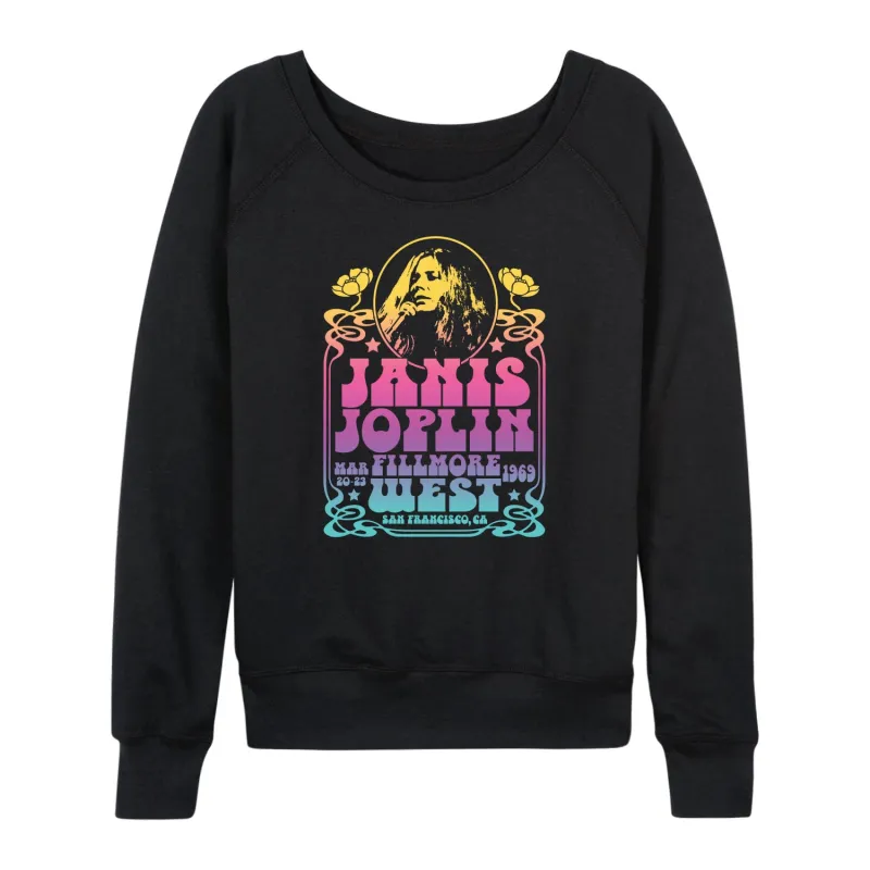 Janis Joplin - Fillmore West - Women's Lightweight French Terry Long Sleeve Shirt sold by Zulily