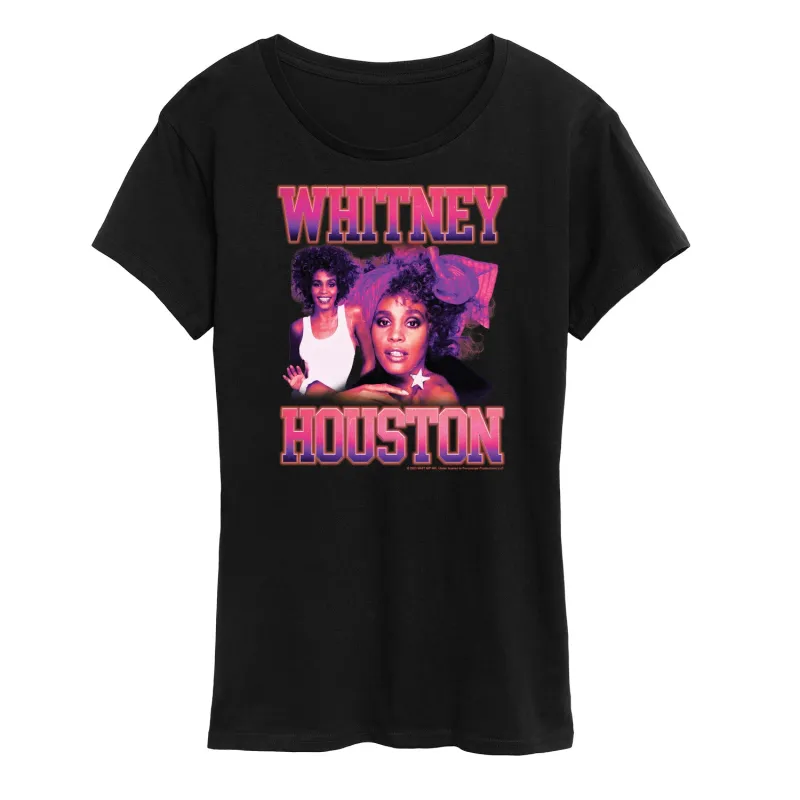 Whitney Houston - Vintage Whitney - Women's Short Sleeve Graphic T-Shirt sold by Zulily