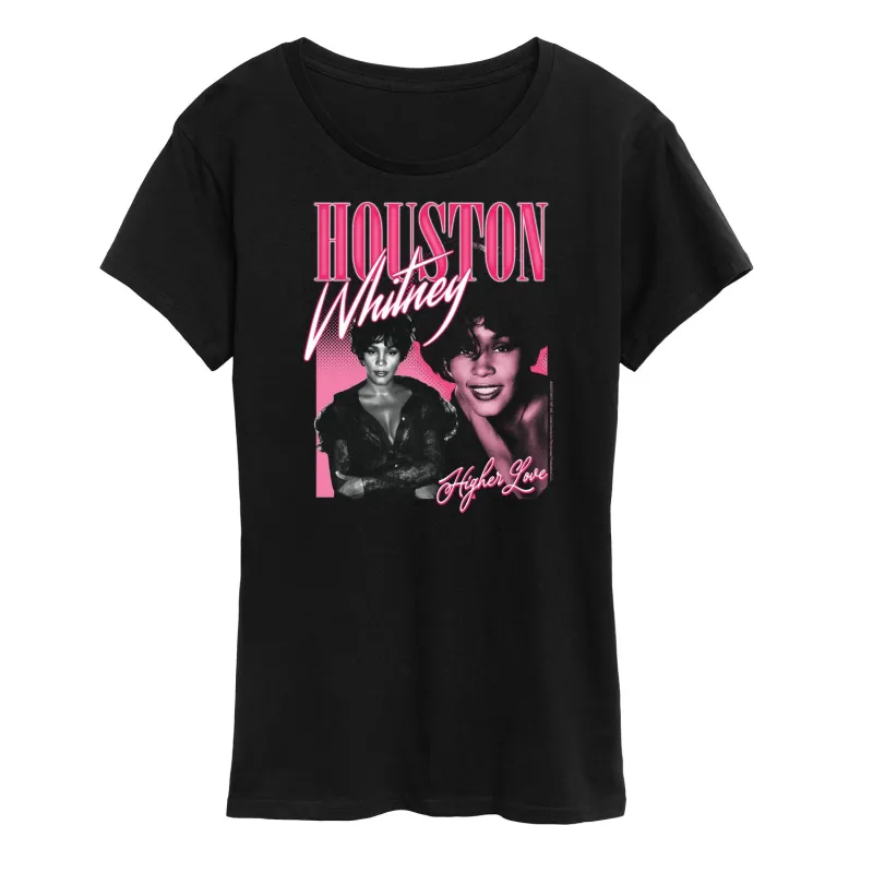 Whitney Houston - Higher Love - Women's Short Sleeve Graphic T-Shirt sold by Zulily