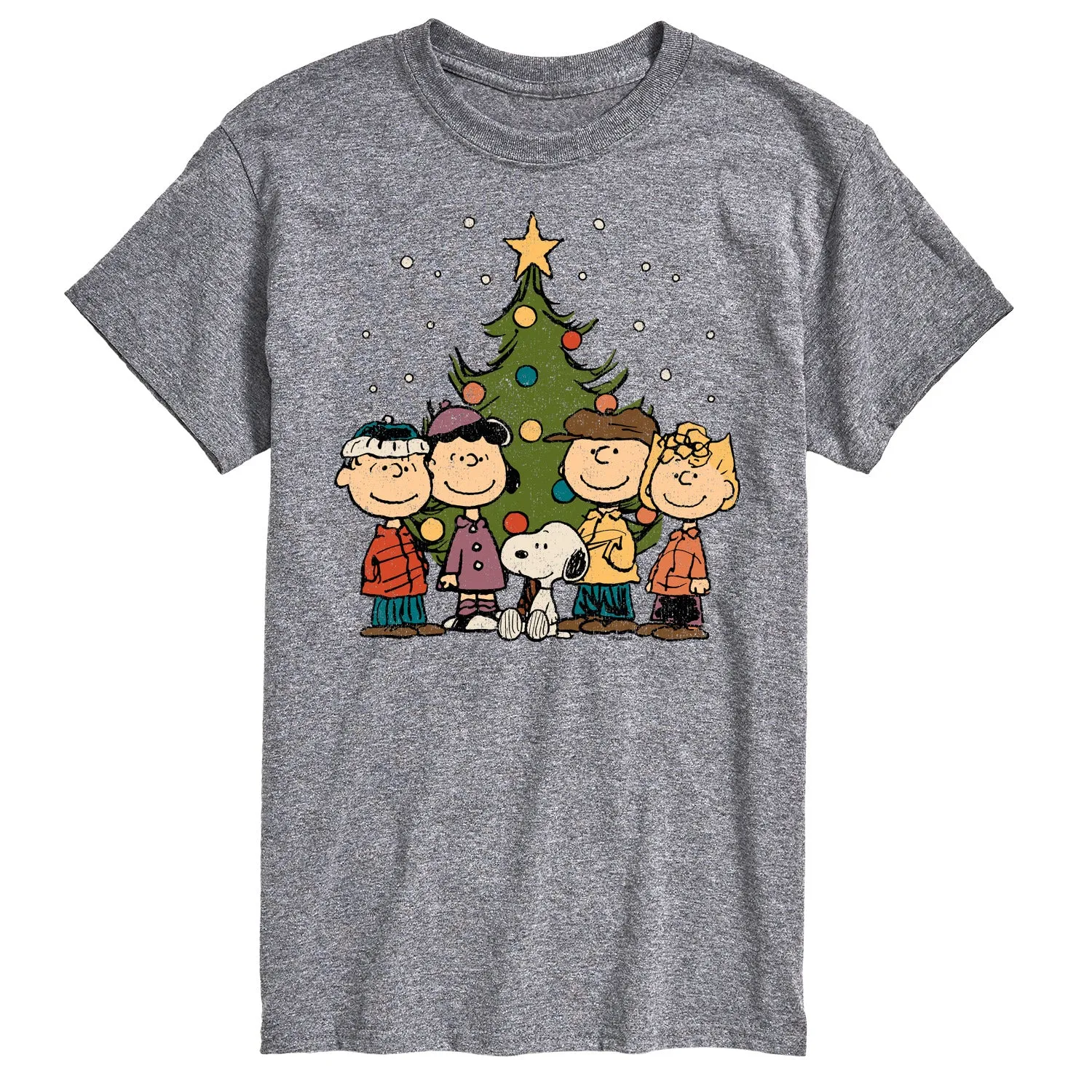 Peanuts - Snoopy And Friends Christmas Tree - Men's Short Sleeve Graphic T-Shirt sold by Zulily