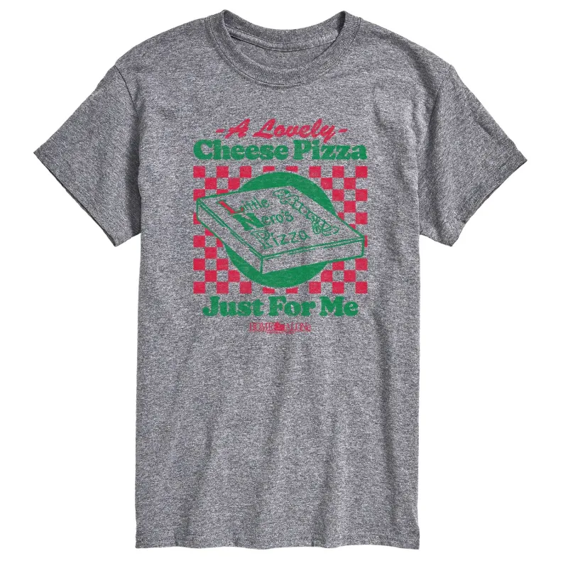 Home Alone - Lovely Cheese Pizza Just For Me-Men's Short Sleeve Graphic T-Shirt made by Zulily