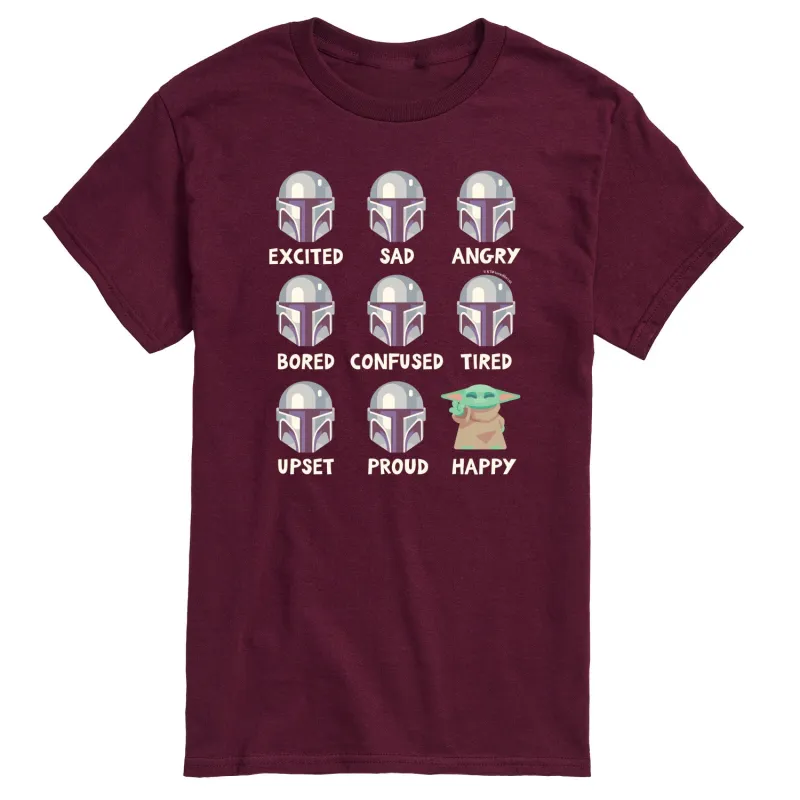 Star Wars - The Mandalorian Mandalorian Moods - Men's Short Sleeve Graphic T-Shirt sold by Zulily