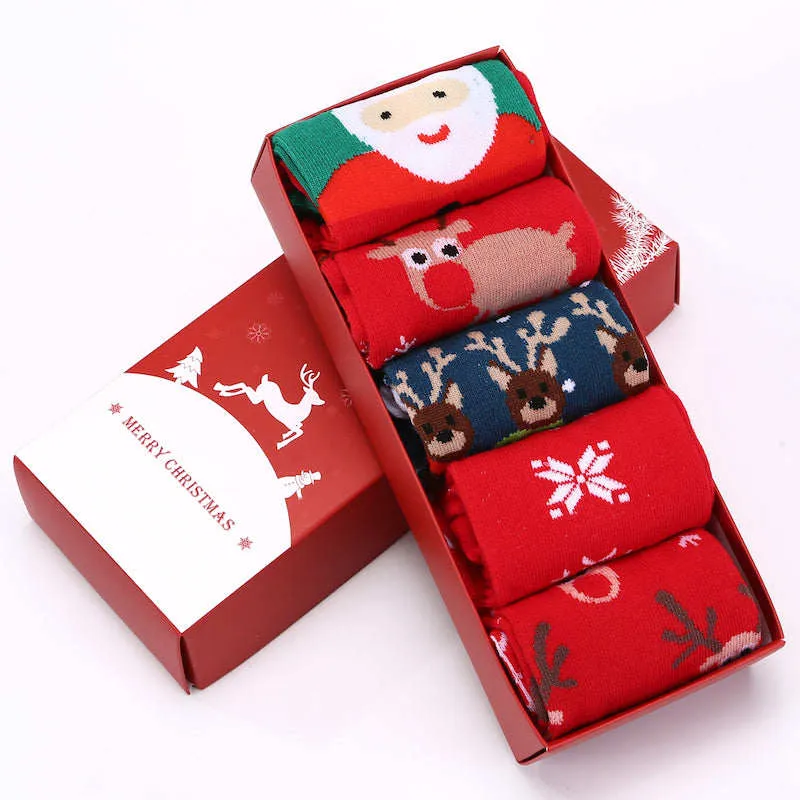 Don’t AsK Christmas Socks Gift Box, 5-Pair Set – Reindeer & Snowflakes Festive Crew (Unisex) sold by Zulily