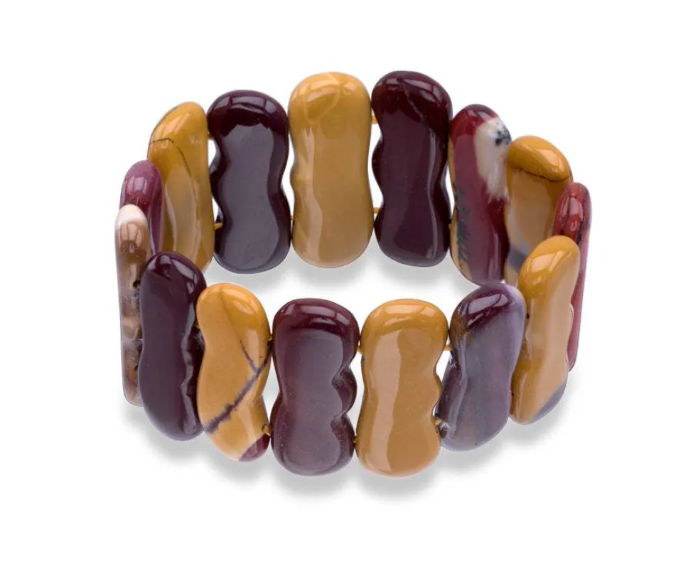 Micalla Mookite Flat Peanut Stretch Gemstone Bracelet sold by Zulily