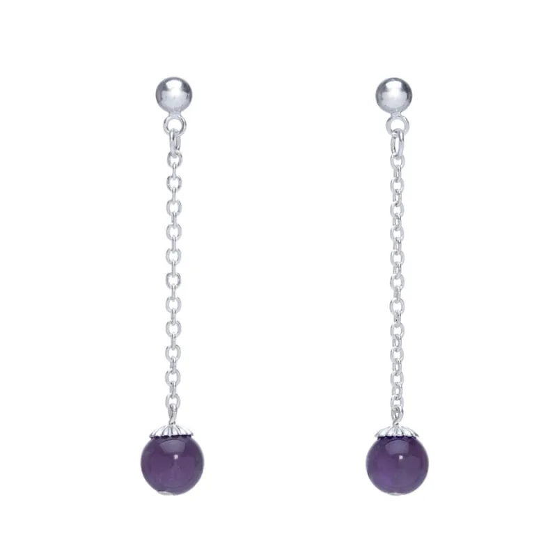 Micalla Amethyst Drop Earrings And Sterling Silver-Filled Chain & Stainless Steel Studs sold by Zulily