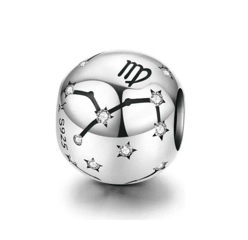 Ag Sterling - Virgo Sterling Silver & CZ Zodiac Charm sold by Zulily
