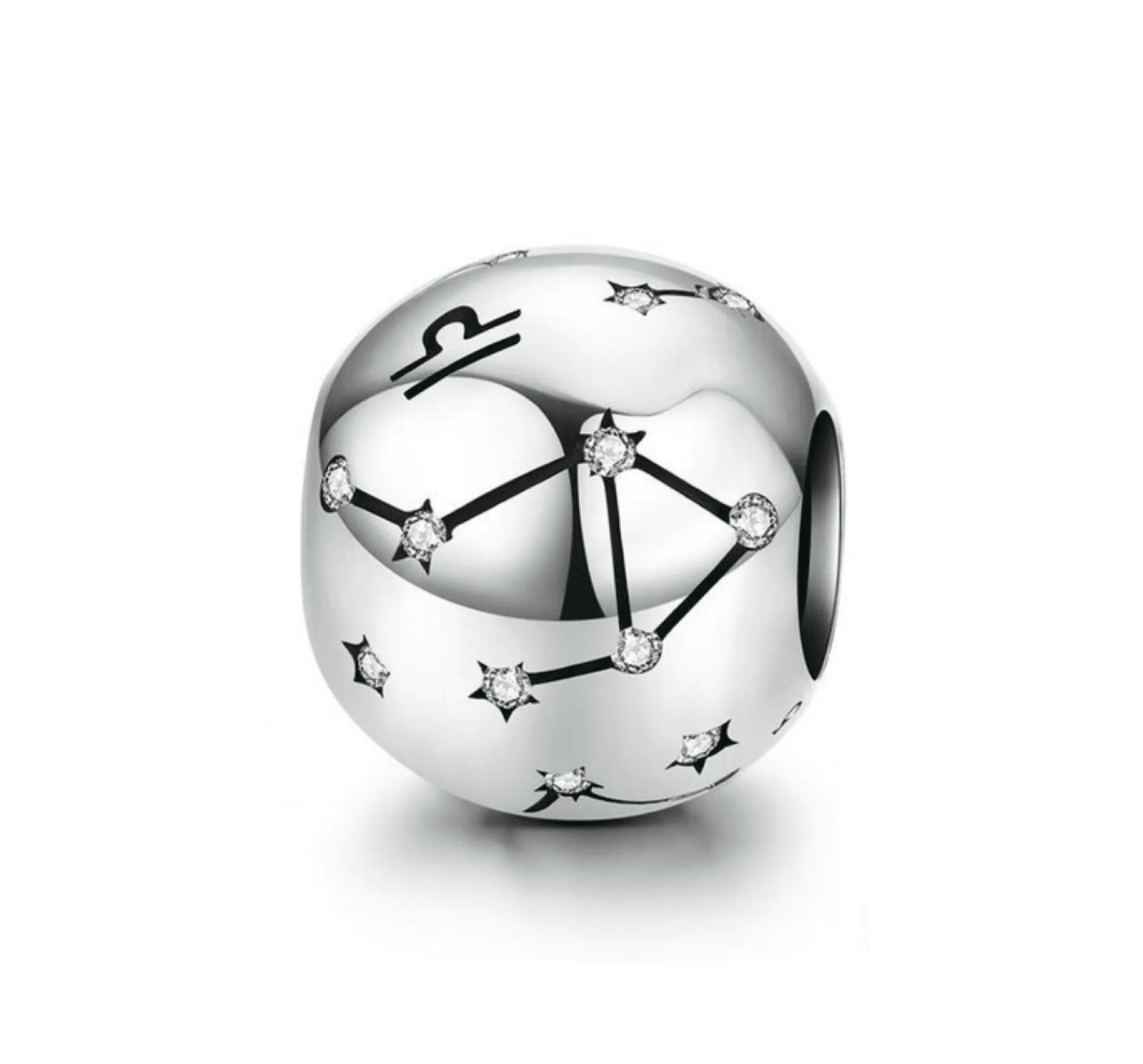 Ag Sterling - Libra Sterling Silver & CZ Zodiac Charm sold by Zulily
