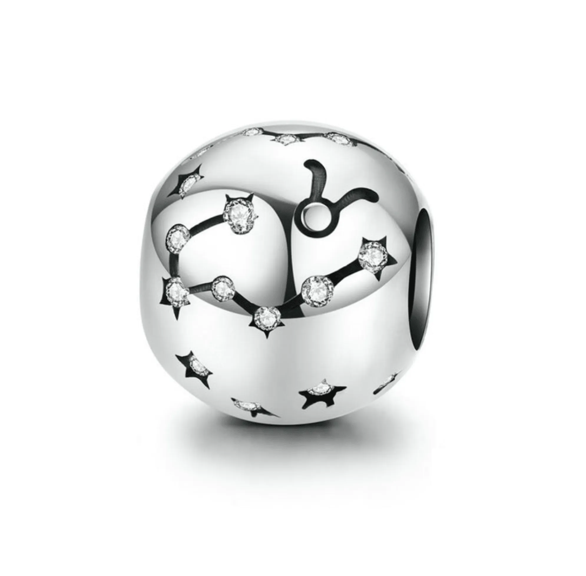 Ag Sterling - Taurus Sterling Silver & CZ Zodiac Charm sold by Zulily