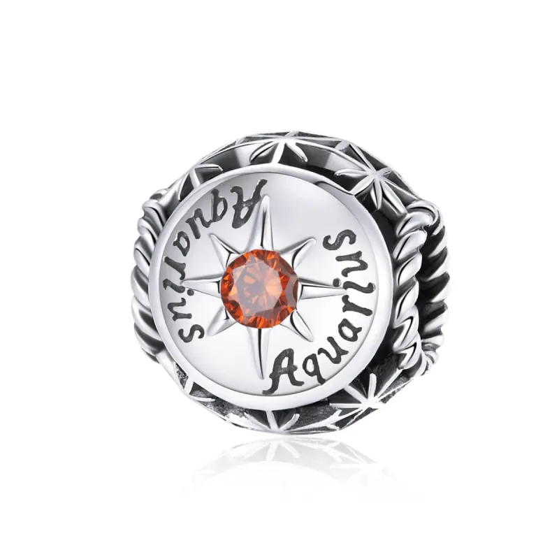 Ag Sterling - Aquarius Cubic Zirconia & Sterling Silver Zodiac Sign sold by Zulily