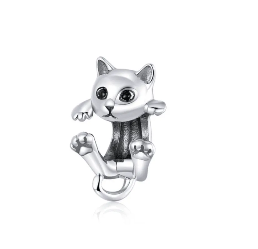 Ag Sterling Silver Hanging Cat Charm sold by Zulily