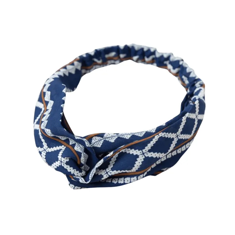 Blue Orange Geometric Twisted Headband made by Zulily