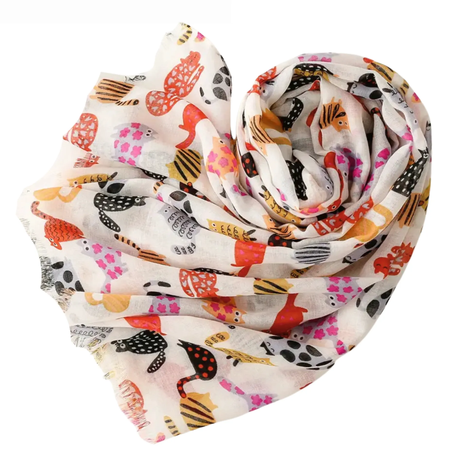 Playful Cat Print Scarf sold by Zulily product image thumbnail 2