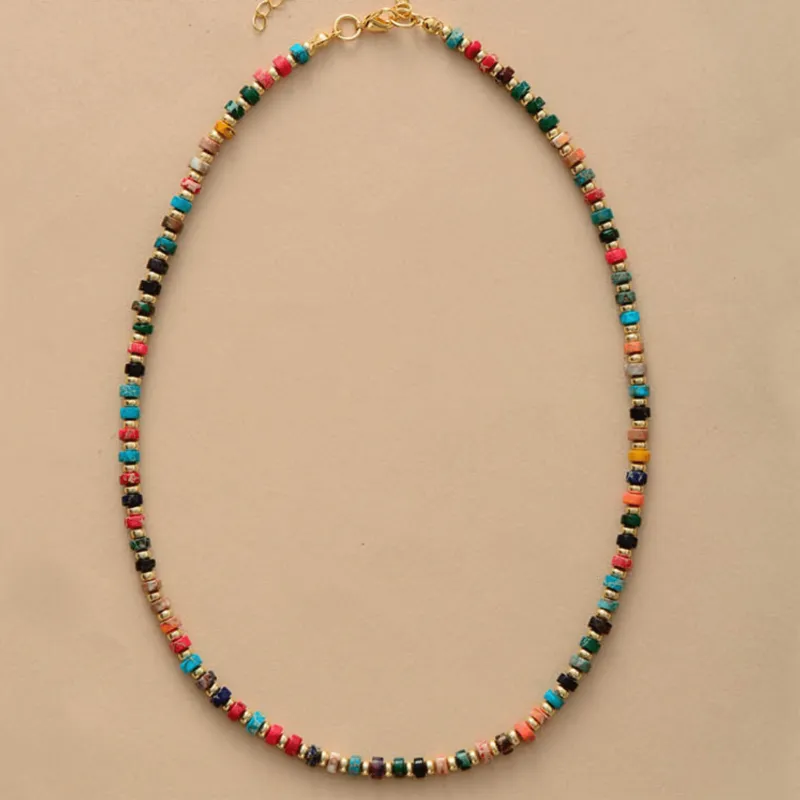 Goldtone Multi Colored Beaded Necklace sold by Zulily