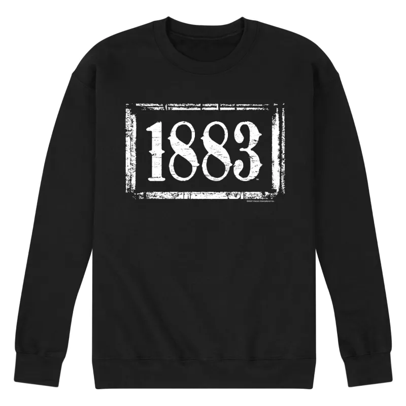 1883 - 1883 Logo - Men's Long Sleeve Crew Fleece Sweatshirt sold by Zulily