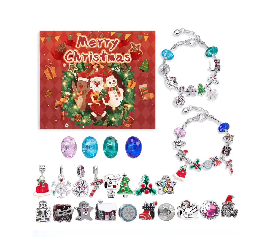 Don't AsK - Celebrate the Magic of Christmas with This Festive 24-Day Advent Bracelet and Charm Set made by Zulily